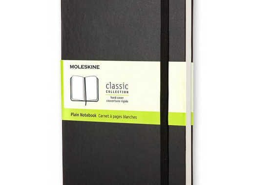 Блокнот Moleskine Classic Large A5+ 120 листов черный без линовки на сшивке (130x210 мм)